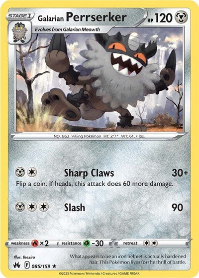 Galarian Perrserker (Crown Zenith) Near Mint