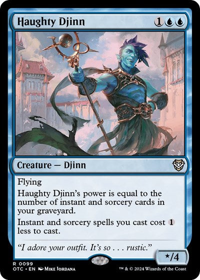 Haughty Djinn (Commander: Outlaws of Thunder Junction) Near Mint