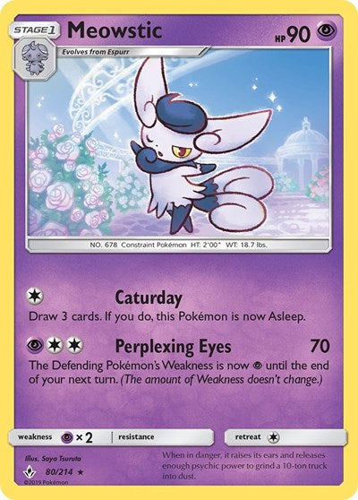 Meowstic (SM - Unbroken Bonds) Near Mint Reverse Holofoil