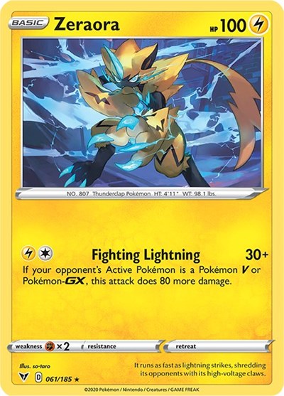 Zeraora (SWSH04: Vivid Voltage) Near Mint Reverse Holofoil
