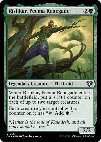 Rishkar, Peema Renegade (Commander Masters) Light Play