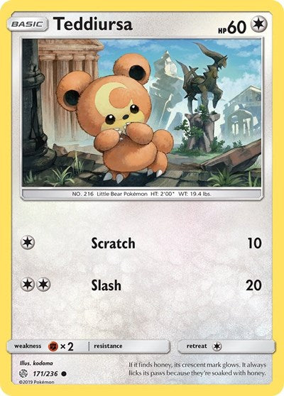 Teddiursa (SM - Cosmic Eclipse) Near Mint Reverse Holofoil