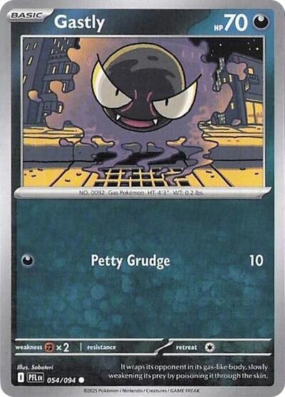 Gastly (ME02: Phantasmal Flames) Near Mint Reverse Holofoil