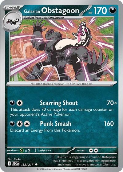 Galarian Obstagoon - 132 (ME: Ascended Heroes) Near Mint