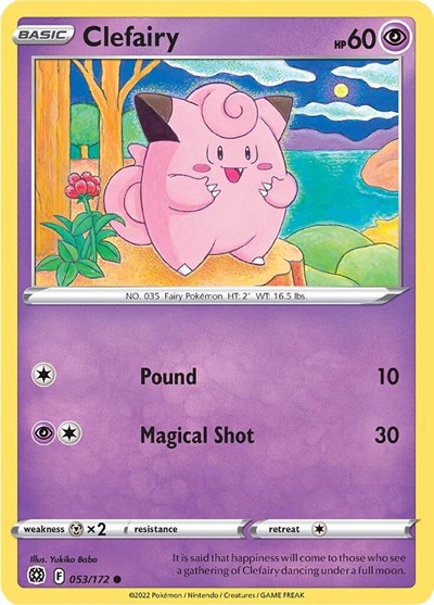 Clefairy (SWSH09: Brilliant Stars) Near Mint Reverse Holofoil