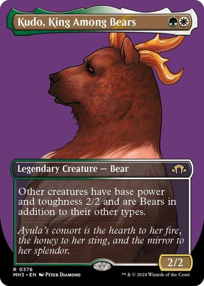 Kudo, King Among Bears (Borderless) (Modern Horizons 3) Light Play