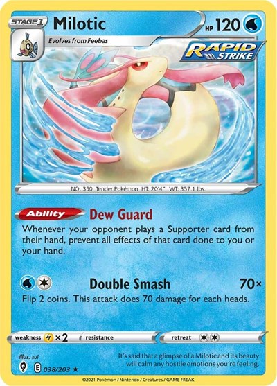 Milotic (SWSH07: Evolving Skies) Near Mint Reverse Holofoil