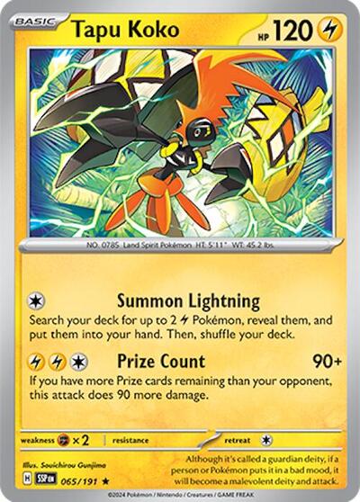 Tapu Koko (SV08: Surging Sparks) Near Mint Holofoil