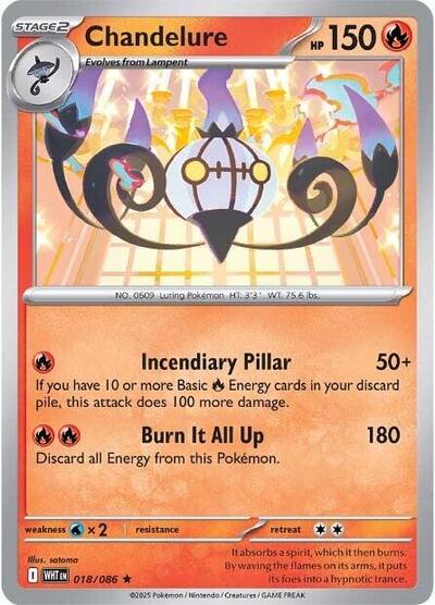 Chandelure (SV: White Flare) Near Mint Reverse Holofoil