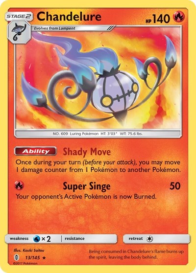 Chandelure (SM - Guardians Rising) Near Mint Reverse Holofoil