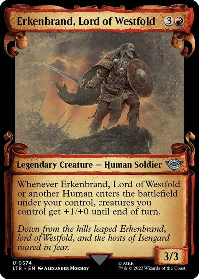 Erkenbrand, Lord of Westfold (Showcase Scrolls) (Universes Beyond: The Lord of the Rings: Tales of Middle-earth) Near Mint Foil