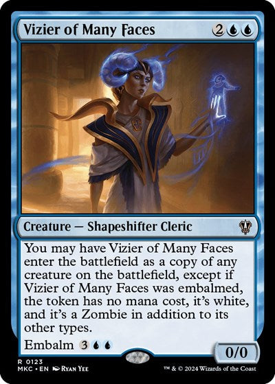Vizier of Many Faces (Commander: Murders at Karlov Manor) Light Play