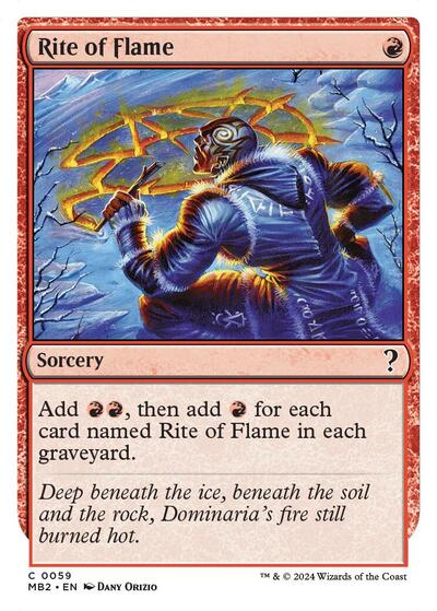 Rite of Flame (White Border) (Mystery Booster 2) Near Mint