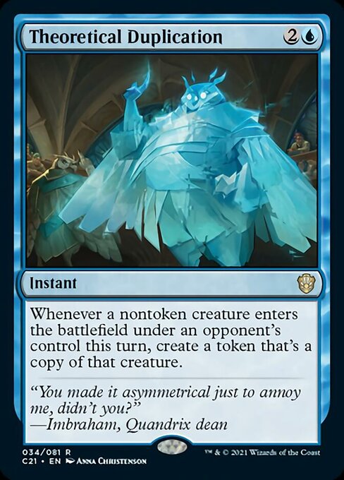 Theoretical Duplication (Commander 2021 Strixhaven) Light Play