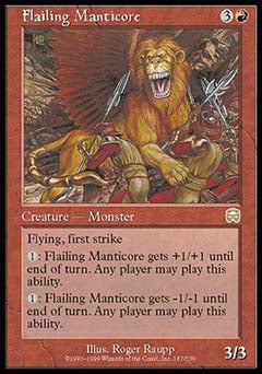 Flailing Manticore (Mercadian Masques) Light Play