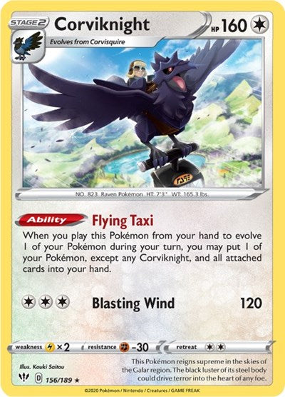Corviknight (SWSH03: Darkness Ablaze) Near Mint Reverse Holofoil