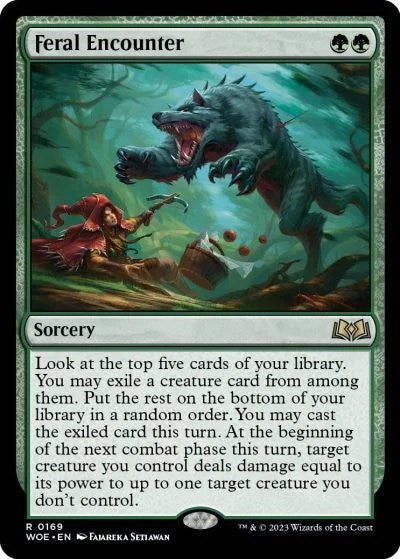 Feral Encounter (Wilds of Eldraine) Near Mint Foil