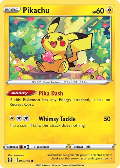 Pikachu (SWSH11: Lost Origin) Near Mint