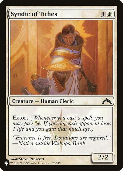 Syndic of Tithes (The List) Near Mint