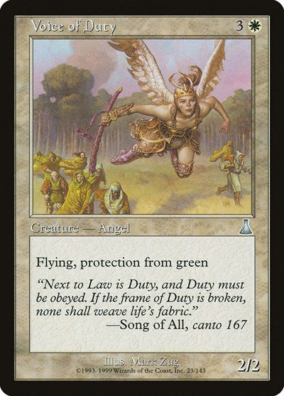 Voice of Duty (Urza's Destiny) Light Play