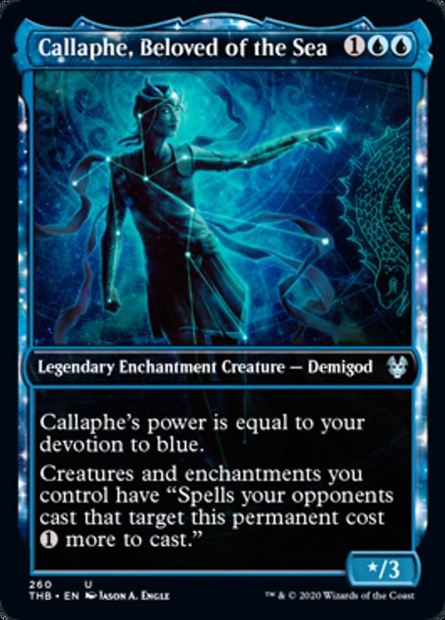 Callaphe, Beloved of The Sea (Showcase) (Theros Beyond Death) Light Play