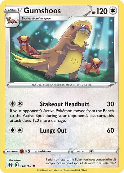 Gumshoos (Crown Zenith) Near Mint Reverse Holofoil
