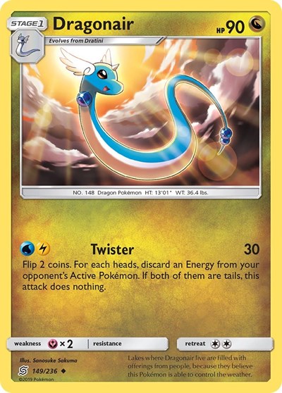 Dragonair (149) (SM - Unified Minds) Near Mint Reverse Holofoil