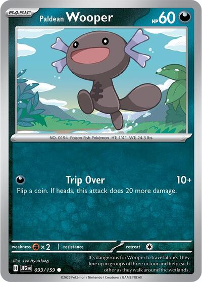 Paldean Wooper (SV09: Journey Together) Near Mint Reverse Holofoil