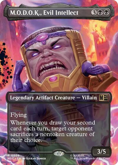 M.O.D.O.K., Evil Intellect (Borderless) (Commander: Marvel Super Heroes) Near Mint Foil