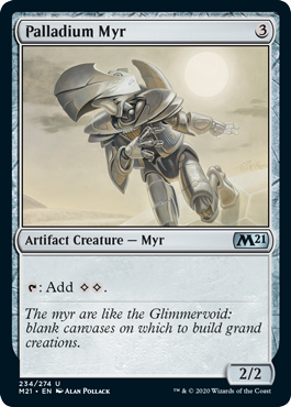 Palladium Myr (Magic 2021 Core Set) Light Play