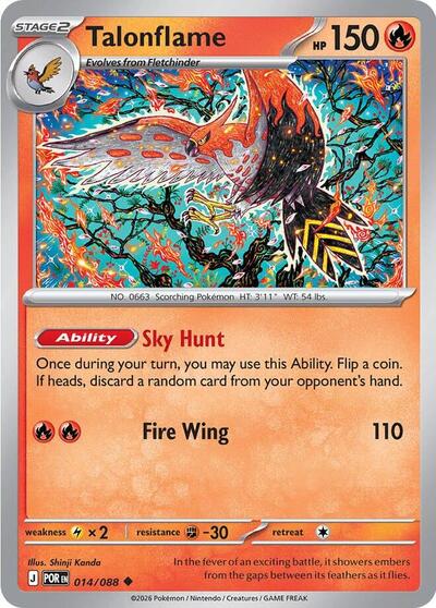 Talonflame - 014 (ME03: Perfect Order) Near Mint Reverse Holofoil