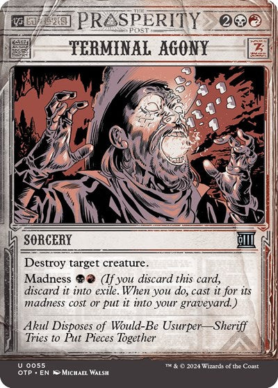 Terminal Agony (Outlaws of Thunder Junction: Breaking News) Light Play Foil