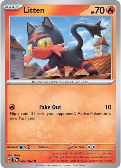 Litten - 032 (SV05: Temporal Forces) Near Mint