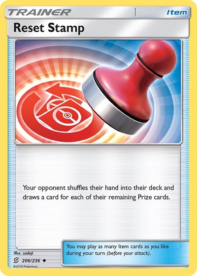 Reset Stamp (SM - Unified Minds) Near Mint Reverse Holofoil