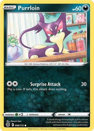 Purrloin (SWSH09: Brilliant Stars) Near Mint