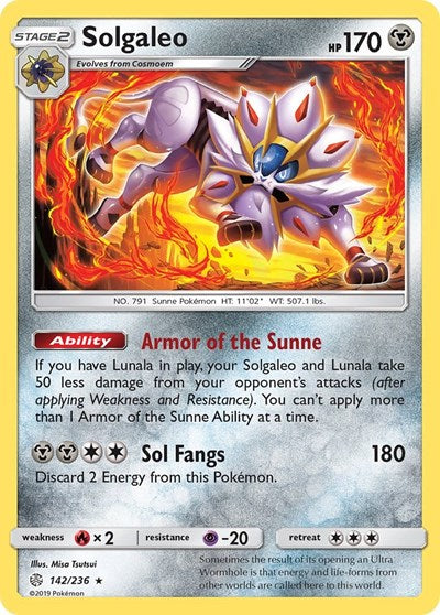 Solgaleo (SM - Cosmic Eclipse) Near Mint Reverse Holofoil