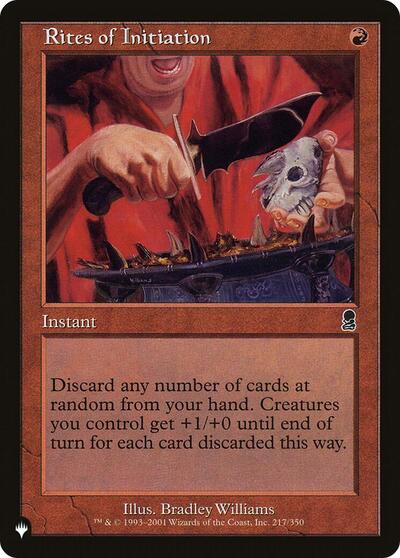 Rites of Initiation (The List) Near Mint