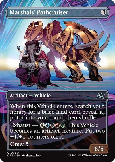 Marshals' Pathcruiser (Borderless) (Aetherdrift) Light Play Foil
