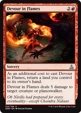 Devour in Flames (Oath of the Gatewatch) Light Play Foil
