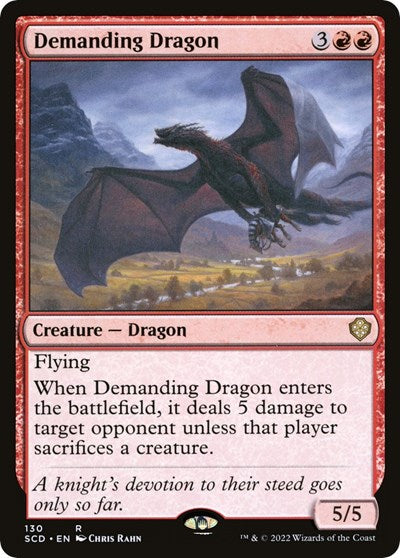 Demanding Dragon (Commander 2022 Starter Decks) Light Play