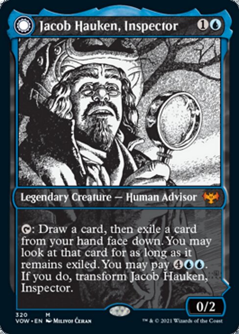 Jacob Hauken, Inspector / Hauken's Insight (Showcase) (Innistrad: Crimson Vow) Light Play Foil