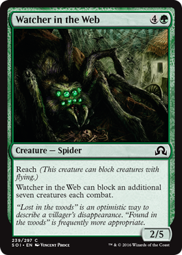 Watcher in the Web (Shadows Over Innistrad) Light Play Foil