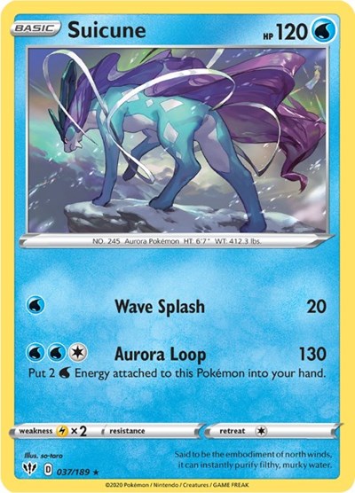 Suicune (SWSH03: Darkness Ablaze) Near Mint Reverse Holofoil