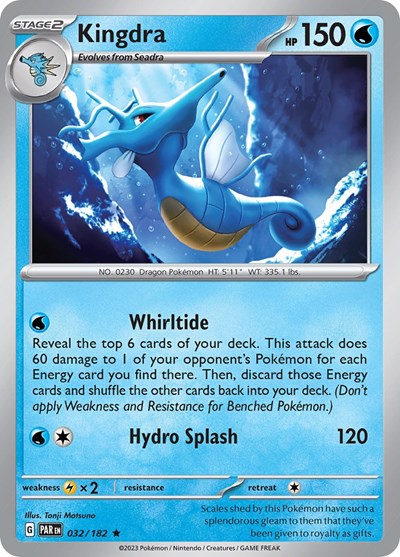 Kingdra (Scarlet and Violet: Paradox Rift) Near Mint Reverse Holofoil