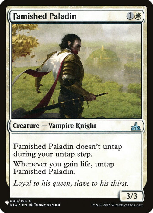 Famished Paladin (The List) Light Play