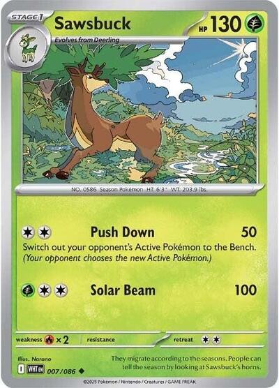 Sawsbuck (SV: White Flare) Near Mint Reverse Holofoil