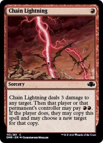 Chain Lightning (Dominaria Remastered) Light Play Foil