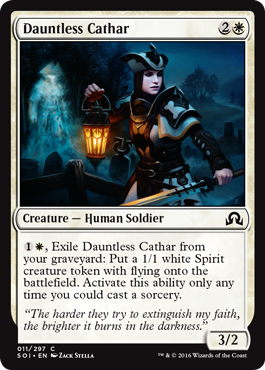 Dauntless Cathar (Shadows Over Innistrad) Light Play Foil