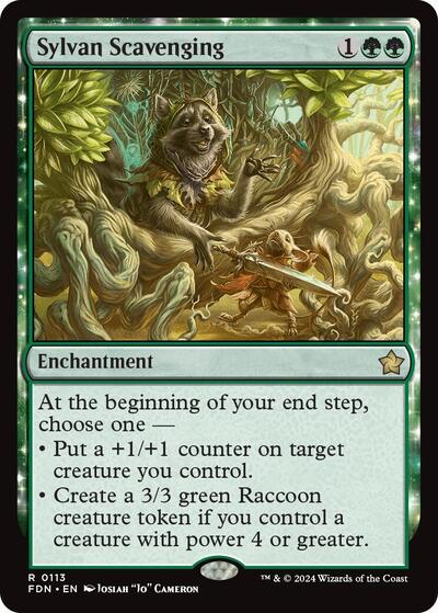Sylvan Scavenging (Foundations) Near Mint Foil