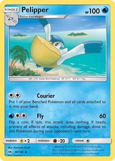 Pelipper (SM Base Set) Near Mint Reverse Holofoil